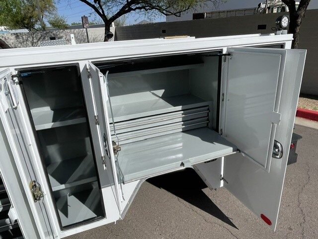 Watt Ventures service body, compartment interior with shelving